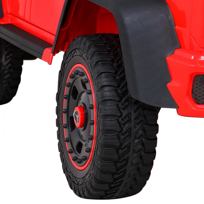 Mercedes G63 AMG Auto mit Batterie, Rot + Fernsteuerung + 6 EVA-Räder + Sanfter Start + MP3 LED