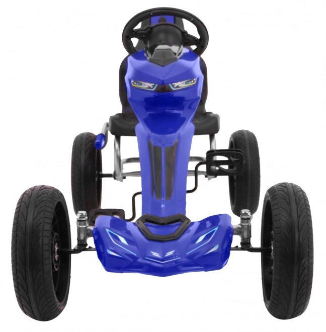 Grand Ride Tretkart für Kinder 3+ Blau + EVA Räder + Verstellbarer Sitz + Handbremse