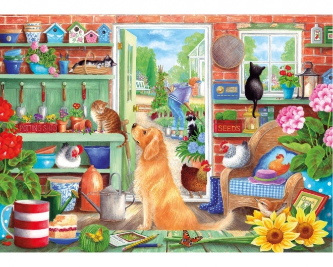Puzzlespiel Gartenregale 1000 Teile