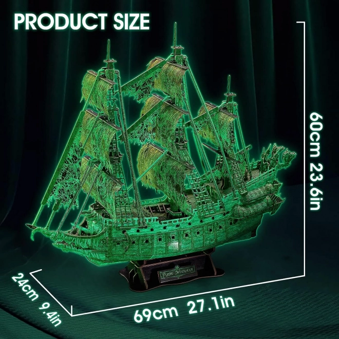 Leuchtender Fluch der Karibik 3D-Puzzle Bludný Holanďan von Cubicfun