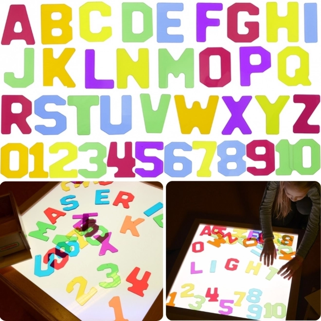 Transparente Montessori Buchstaben und Zahlen Set