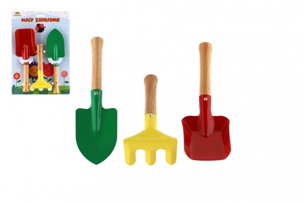 Gartenwerkzeug-Set für Kinder 3-teilig Metall/Holz