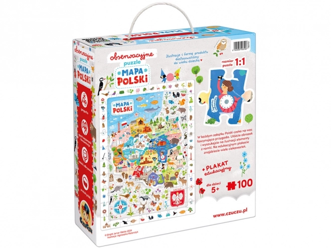 Puzzle Mapa von Polen 100 Teile