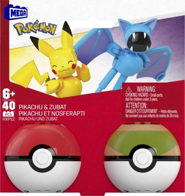 Pokémon Pokéball Doppelpack Pikachu und Zubat