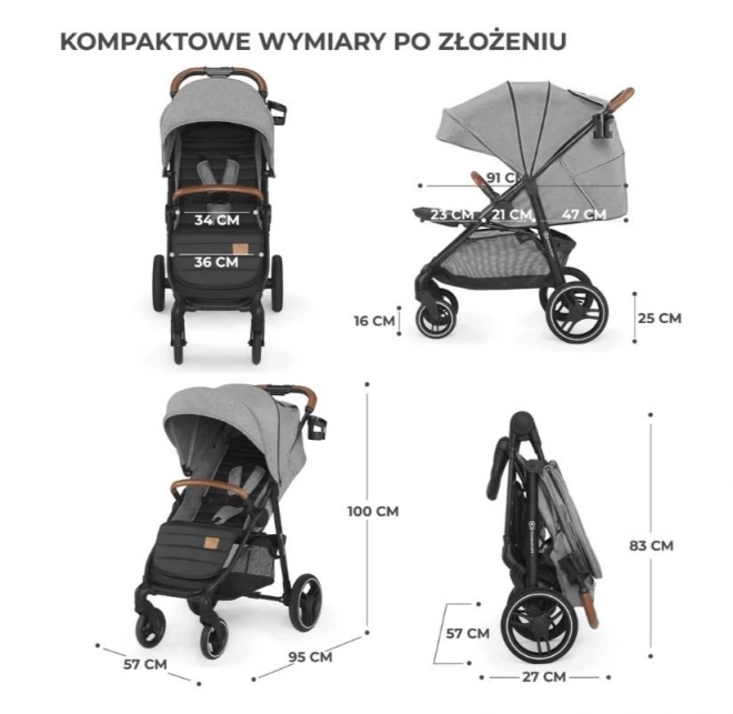 Kinderkraft Grande Plus Kinderwagen Grau