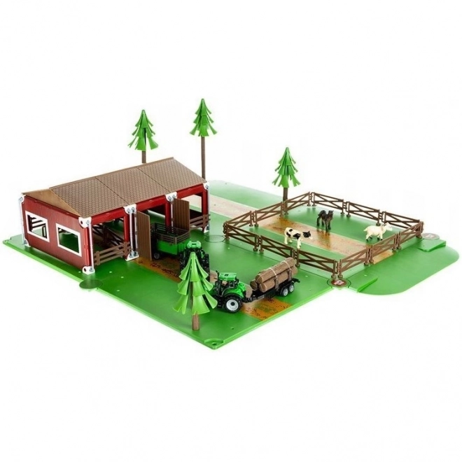 Bauernhof-Spielset mit Tieren und Traktoren - 102-teilig