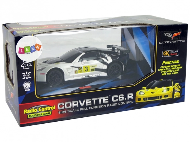 Ferngesteuertes Sportauto im Maßstab 1:24 Corvette C6.R Weiß