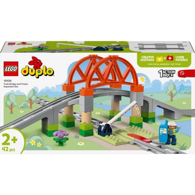 Lego Duplo Brücke und Eisenbahnschienen Erweiterungsset