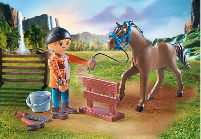 Figurenset Pferde PLAYMOBIL Schmied Ben und Achilles