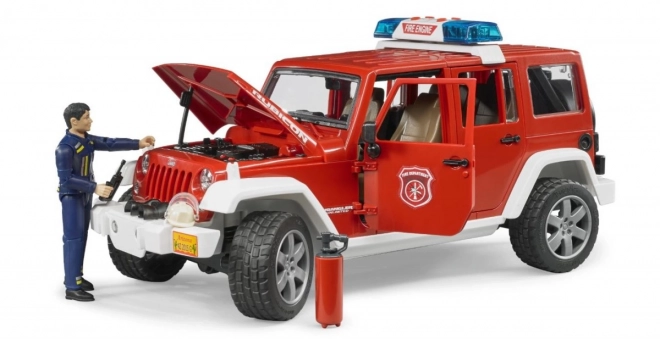 Roter Feuerwehr Jeep WRANGLER mit Figur und Zubehör