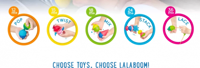 Lalaboom Baukasten 5-in-1 Verbindungsperlen großes Set 36 Teile