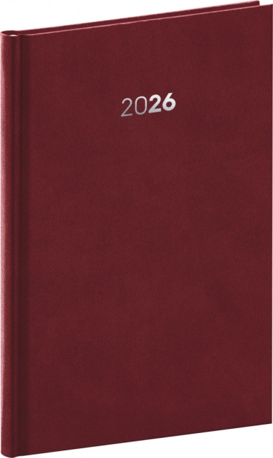 Wochenkalender Balakon 2026 Bordeaux 15x21 cm
