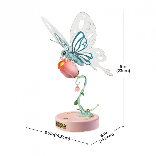 3D Mechanisches Puzzle Rosa Schmetterling