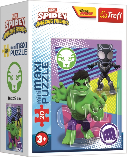 Puzzle TREFL Amazing Spidey: Hulk und Black Panther 20 Teile