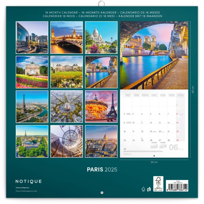 Notizkalender Paris 2025