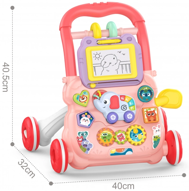 Interaktiver Baby-Lauflernwagen mit Musik und Maltafel