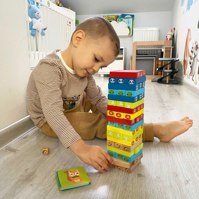 Holzspiel Jenga Tiere TOOKY TOY