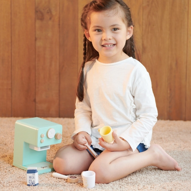Klassik World Holzspielzeug Kaffeemaschine Set für Kinder