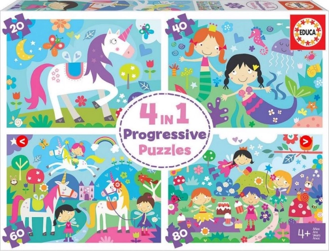 Kouzelní Freunde Puzzle Set 4-in-1