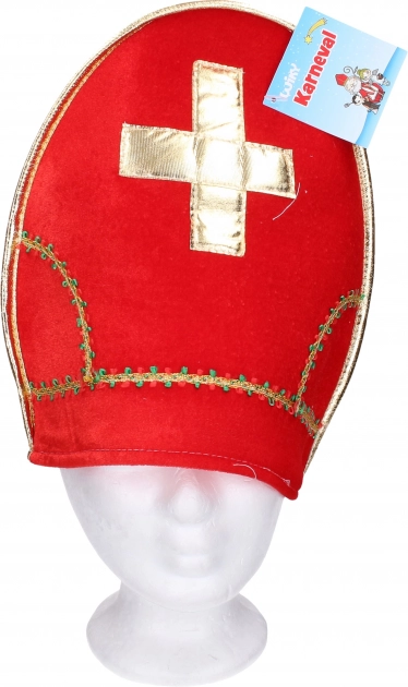 Mikulash-Mütze aus Fleece mit goldener Stickerei 31 × 28 cm