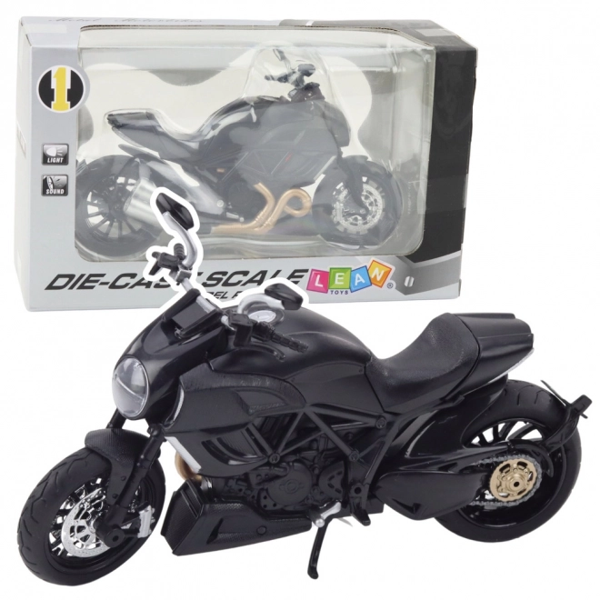 Sportliches Metallmotorrad mit LED und Geräuschen