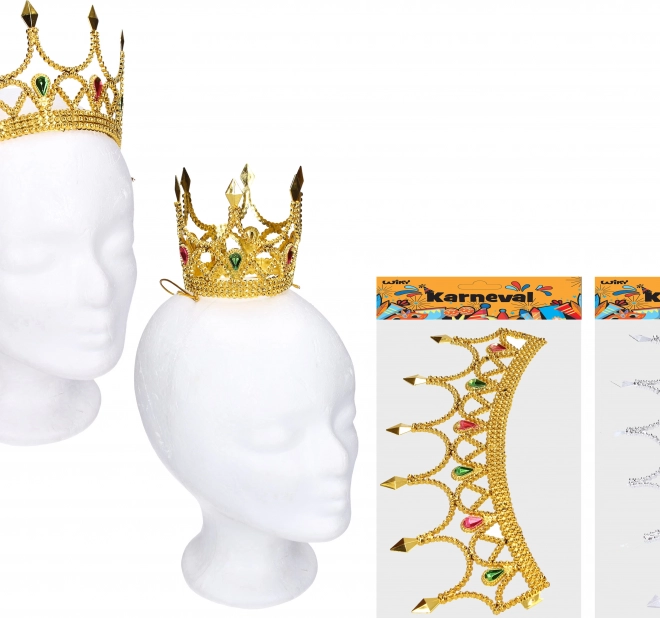 Karnevalkrone in Gold/Silber