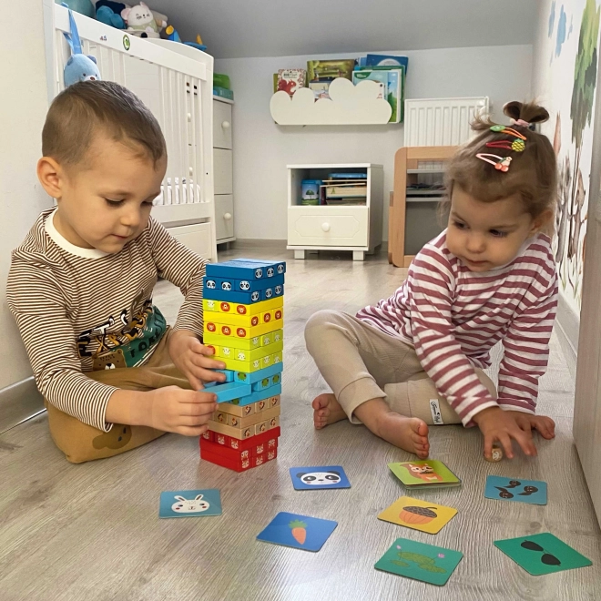 Holzspiel Jenga Tiere TOOKY TOY