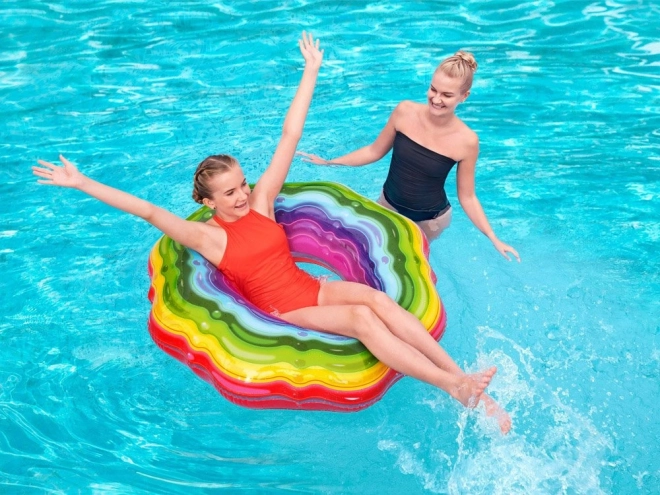 Bestway aufblasbarer Schwimmring Regenbogen Götterspeise