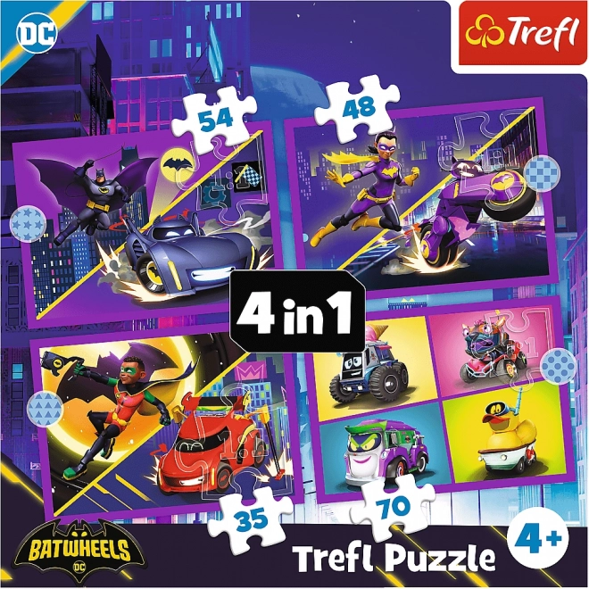 Batwheels: Lernen Sie Die Fahrzeuge Kennen Puzzle 4-in-1 Set