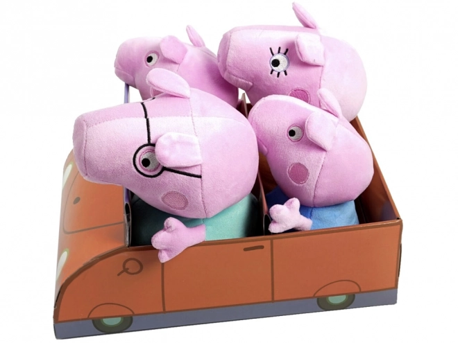 Simba Plüschset Peppa Wutz Familie im Auto