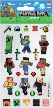 glitzernde Minecraft-Aufkleber – 25 Stk.