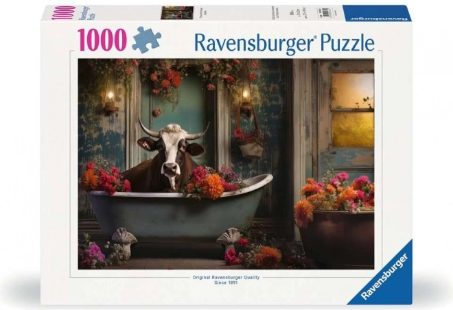 Ravensburger Puzzle Kuh in der Wanne 1000 Teile