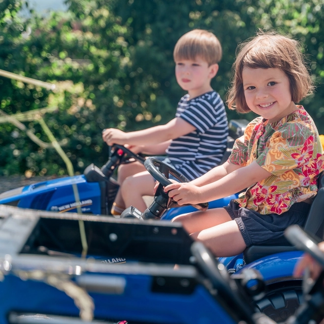 Trettraktor mit Anhänger New Holland für Kinder ab 3 Jahren
