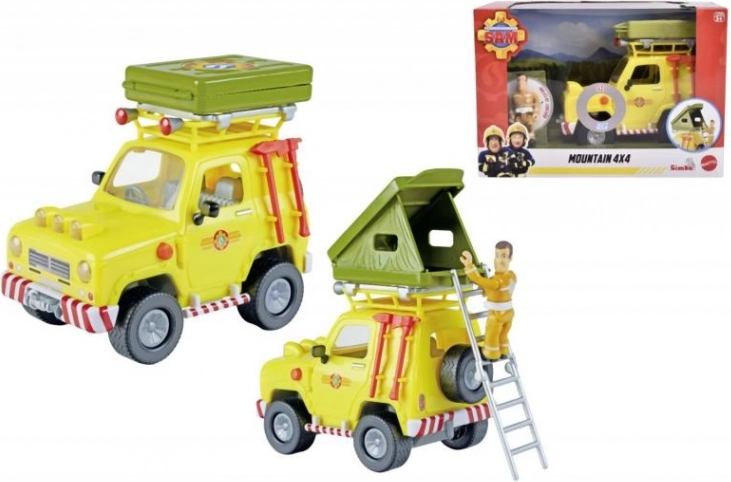Feuerwehrmann Sam Geländewagen 4x4 mit Figur 16 cm
