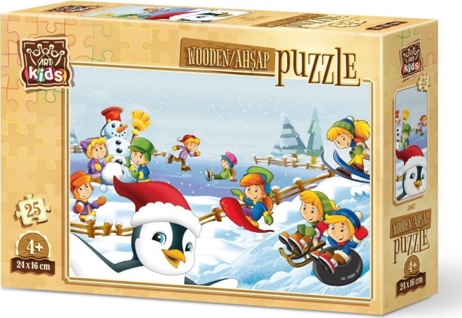 Holzpuzzle Winter Sportler 25 Teile