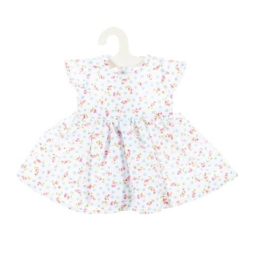 Kleid für Miniland Puppe 38 cm, heller Blumendruck