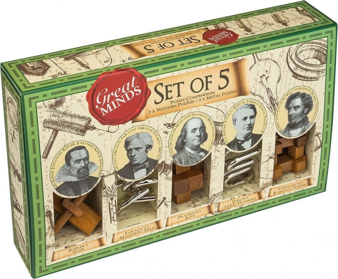 Professor Puzzle Set von 5 Rätseln Great Minds