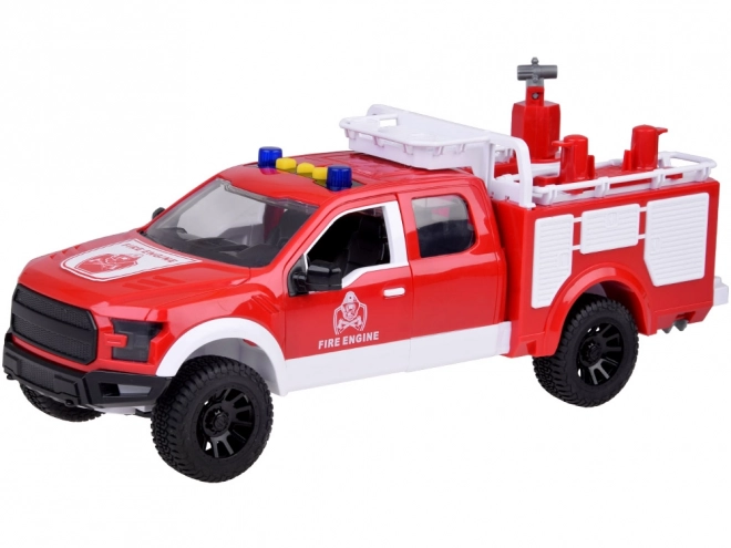 Feuerwehrwagen mit Drehschlauch und Pumpe für Kinder