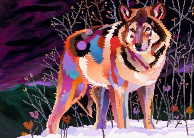 Puzzle Nächtlicher Wolf 1000 Teile