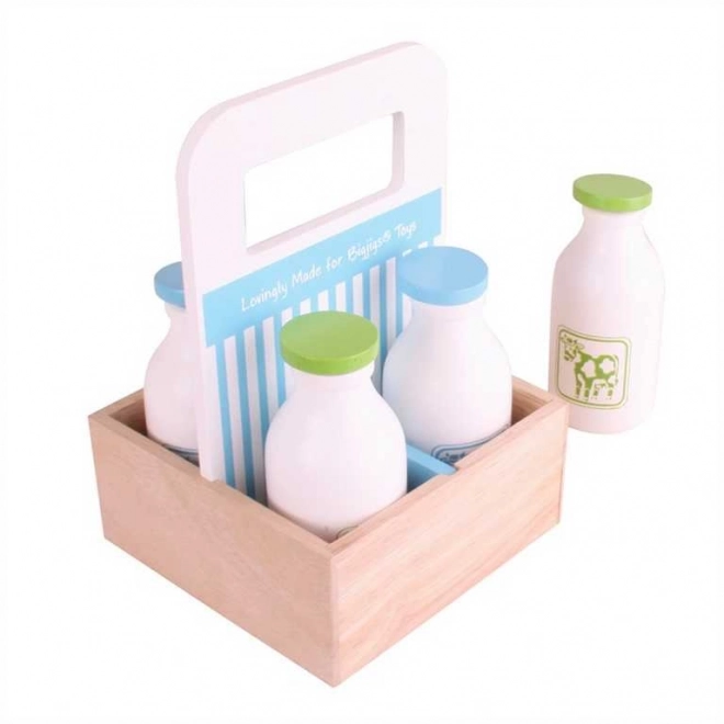 Bigjigs Holz Milch Spielset