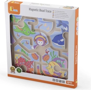 hölzernes magnetisches Labyrinth mit Kugeln – Unterwasserwelt