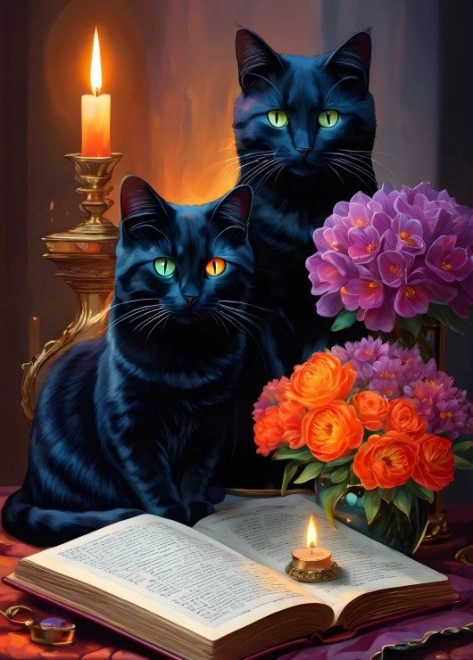 Puzzle schwarze Katzen 500 Teile
