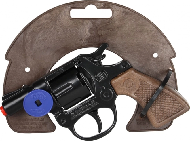 Polizei Revolver 8 Schuss aus Metall in Schwarz