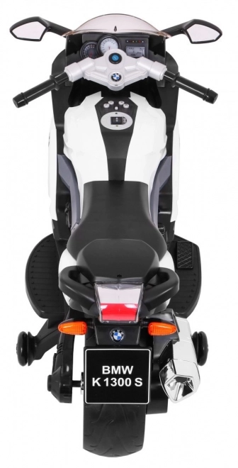 BMW K1300S Kinder Motorrad mit Batterie weiß + Stützräder + Geräusche Lichter + langsamer Start