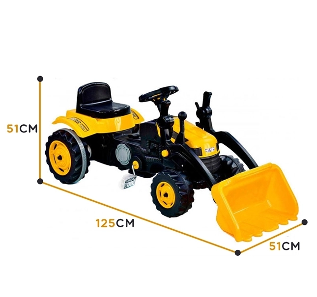 Trettraktor mit Bulldozer Woopie