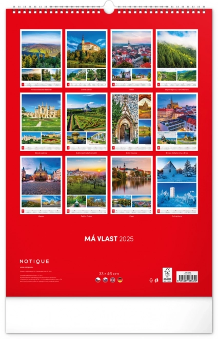 Notique Wandkalender Meine Heimat 2025