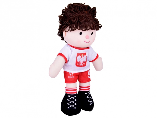 Plüschpuppe Fußballspieler