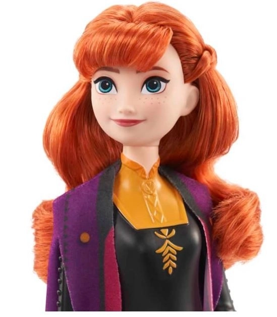 Disney Frozen Elsa Puppe – Anna in schwarz-orangem Kleid