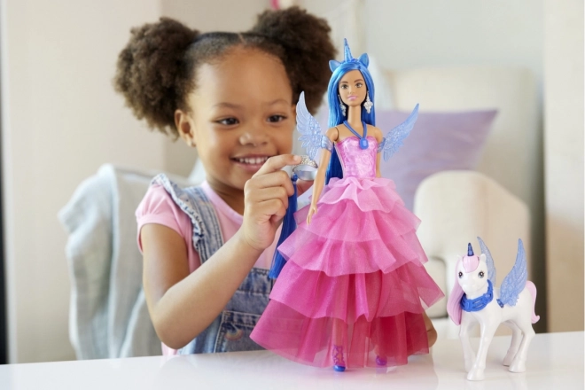 Barbie Prinzessin Sapphire mit geflügeltem Einhorn
