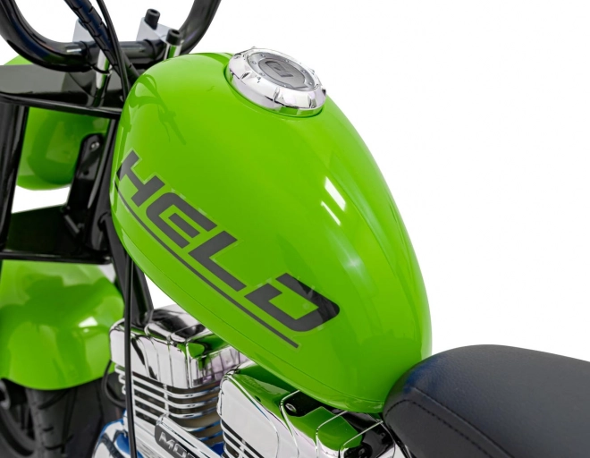 Chopper Warrior Grünes Motorrad